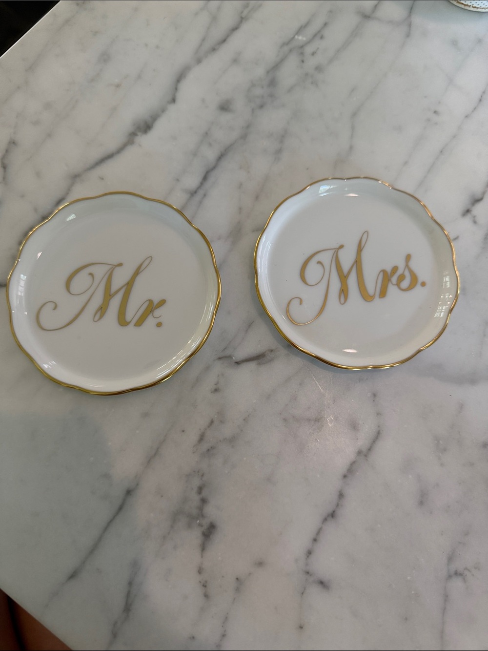 Mr. & Mrs. Gold Herend Dishes